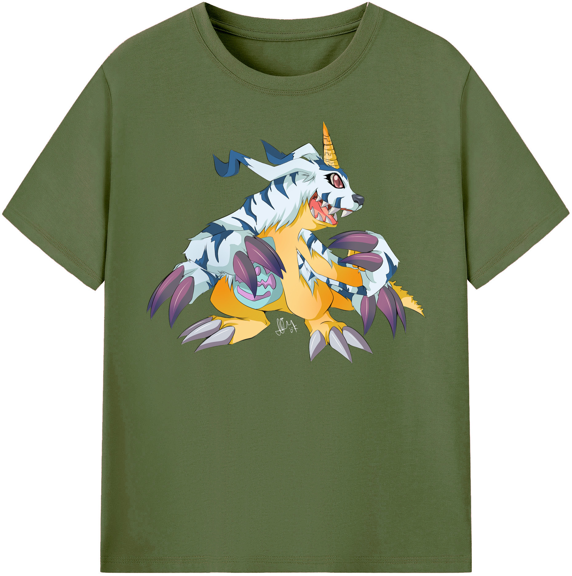 （画像用） Digimon デジタルモンスター/デジモン 綿100％半袖Tシャツ（フロントプリント）